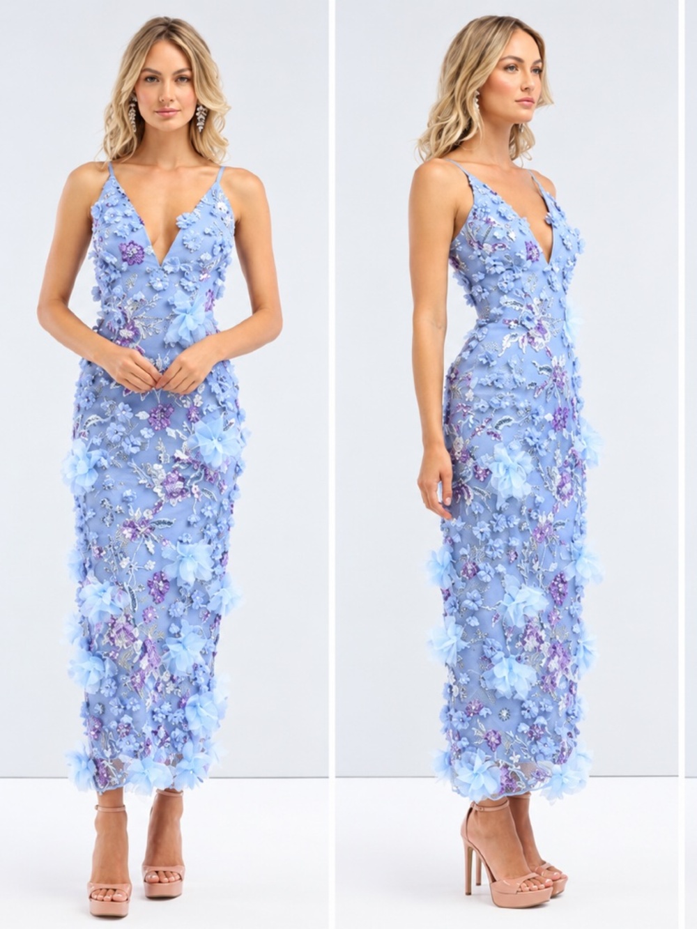 HELSI NORAH SEQUIN LAVENDER DRESS
